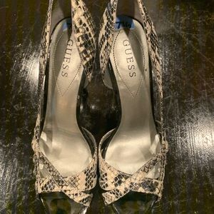 Guess Snake Skin Pumps worn once